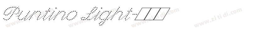 Puntino Light字体转换